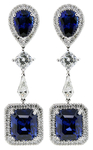 Sapphire Diamonds Fancy Micro Pave Earrings GF582