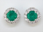 Emerald Diamonds Halo Earrings G4516E65