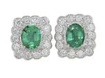 Emerald Diamonds Halo Earrings GMB54E40