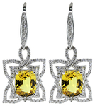 Yellow Sapphire Diamonds Micro Pave Earrings G18567Y