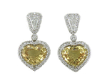 Yellow Sapphire Diamonds Fancy Micro Pave Earrings GF419