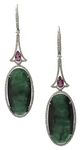 Emerald Pink Tourmaline Diamonds Earrings GF3015E