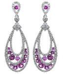 Pink Sapphire Diamonds Earrings GPC60P