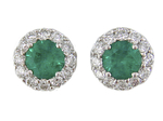Emerald Diamonds Halo Earrings G4516E60