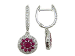 Ruby Diamonds Level Back Micro Pave Earrings G91R