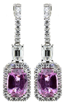 Pink Sapphire Diamonds Earrings GPC429P
