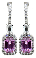 Pink Sapphire Diamonds Earrings GPC429P