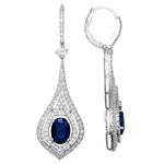 Sapphire Diamonds Double Micro Pave Earrings GD75S200