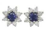 Sapphire Daimonds Cluster Earrings G4082S13