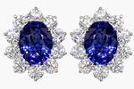 Sapphire Diamonds Cluster Earrings GC1372S