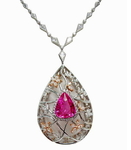 Pink Sapphire Diamonds Necklace NFP707