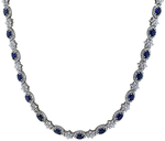 Sapphire Diamonds Necklace NP1151