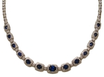 Sapphire Diamonds Necklace N754QS2