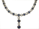 Sapphire Diamonds Necklace N1112S1