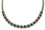 Sapphire Diamonds Necklace NM45S6