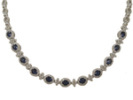 Sapphire Diamonds Necklace N544S7