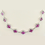 Pink Sapphire Diamonds Necklace NPC925P