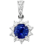 Sapphire Diamonds Pendant P50103S62