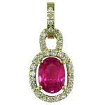 Pink Sapphire Diamonds Pendant PT75P5