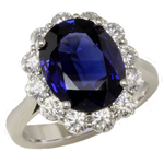 Sapphire Diamonds Halo Ring RC512S