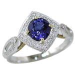 Sapphire Diamonds Split Shank Halo Ring RJD60S