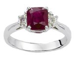 Ruby Diamonds Three Stone Ring RHM175RPC