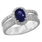 Sapphire Diamonds Micro Pave Ring R7522S115