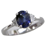 Sapphire Diamonds Three Stone Ring RHM40S93