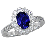 Sapphire Diamonds Halo Ring RMB86S153
