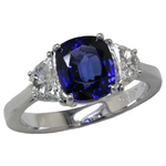Sapphire Diamonds Three Stone Ring RHM316