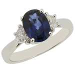 Sapphire Diamonds Three Stone Ring RHM178S