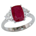 Ruby Diamonds Three Stone Ring RHM165R