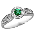 Emeralds Diamonds Micro Pave Ring R4044E