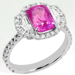 Pink Sapphire Diamonds Ring REF301P