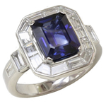 Sapphire Diamonds Baguette Ring RB97S