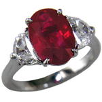 Ruby DiamondsThree Stone Ring RHM519