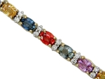 Multicolor Sapphire Diamonds Bracelet B4321M68